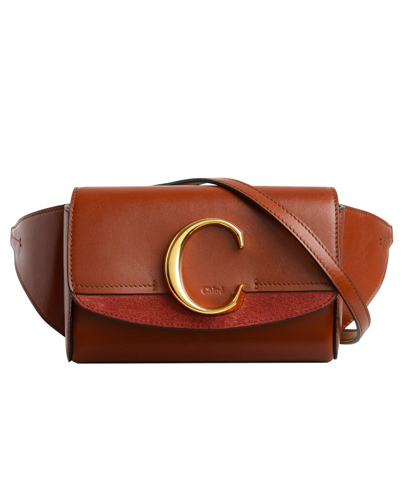 Chloe C Belt Bag Leather Coffee